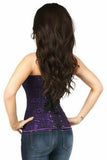 Lavish Dark Purple Lace Overbust Corset w/Zipper-Daisy Corsets