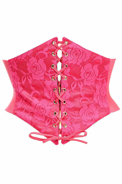 Lavish Fuchsia Lace Corset Belt Cincher.