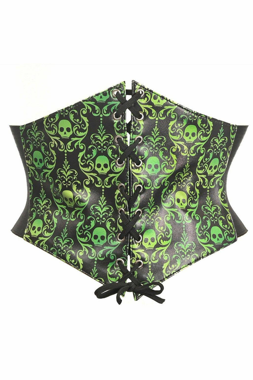 Lavish Green Gothic Lace-Up Corset Belt Cincher.