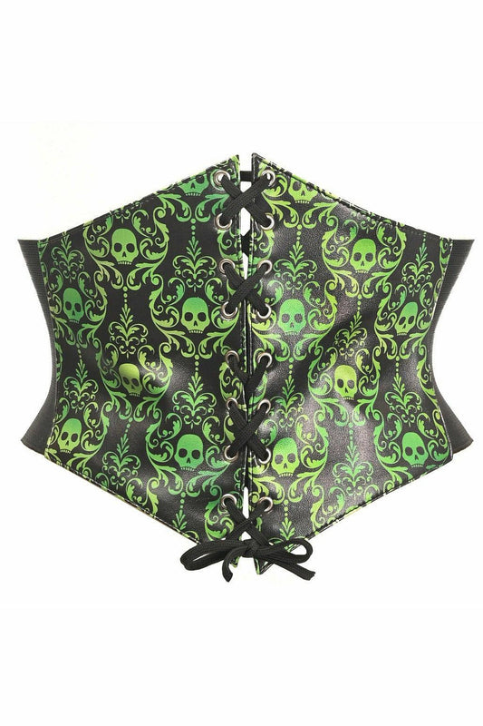 Lavish Green Gothic Lace-Up Corset Belt Cincher.