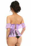 Lavish Sheer Lavender Lace Underbust Underwire Corset w/Ruffle Sleeve-Daisy Corsets