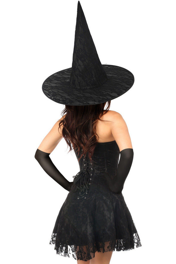 Lavish 3 PC Sultry Witch Corset Dress Costume.