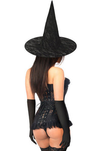 Lavish 3 PC Sheer Lace Witch Corset Costume-Daisy Corsets