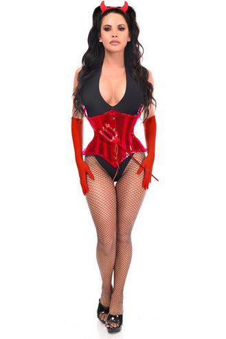 Lavish 4 PC Red Festival Devil Corset Costume-Daisy Corsets