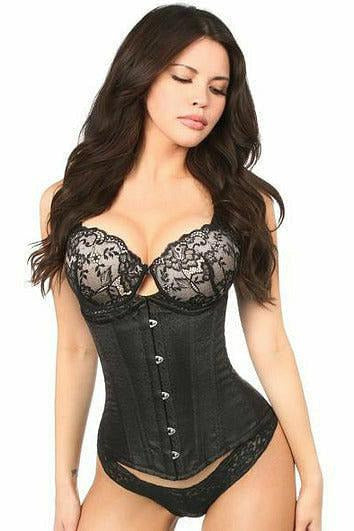 Lavish Black Brocade Underbust Corset.