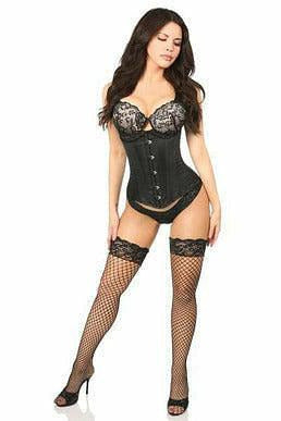 Lavish Black Brocade Underbust Corset.