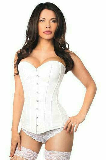 Lavish White Brocade Corset.