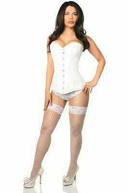 Lavish White Brocade Corset.
