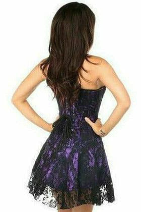 Lavish Purple Lace Corset Dress.