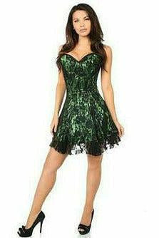 Lavish Green Lace Corset Dress-Daisy Corsets