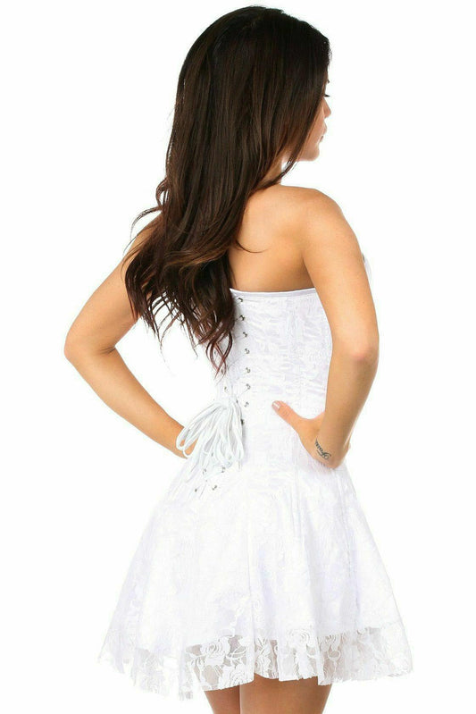 Lavish White Lace Corset Dress.