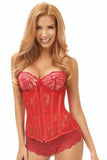 Lavish Red Sheer Lace Under Bust Corset-Daisy Corsets