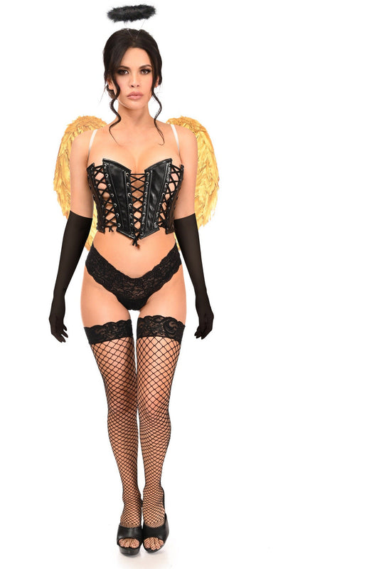 Lavish 4 PC Golden Angel Corset Costume.
