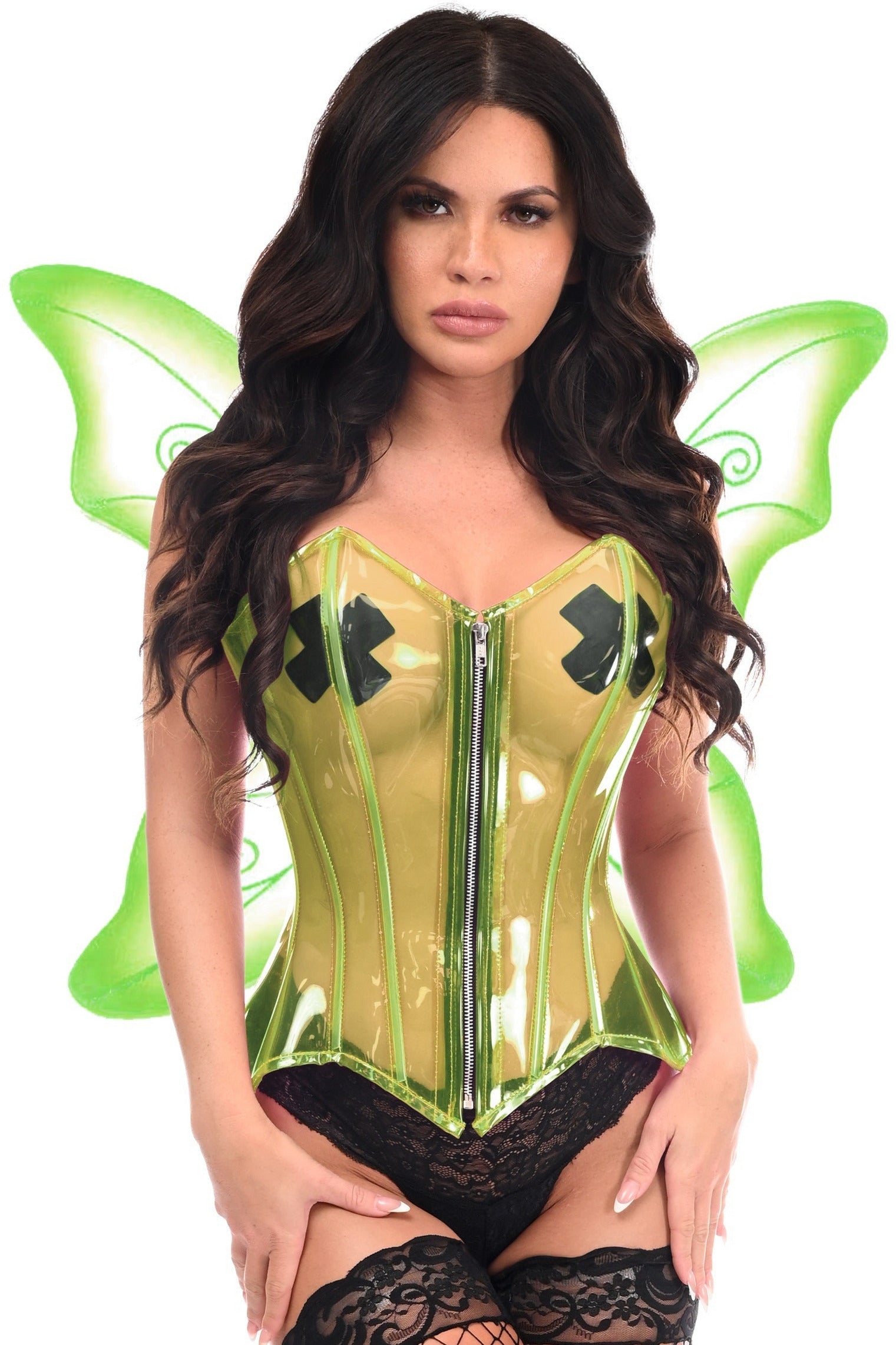 Lavish 2 PC Green Pixie Corset Costume.