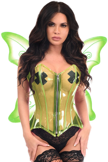 Lavish 2 PC Green Pixie Corset Costume.