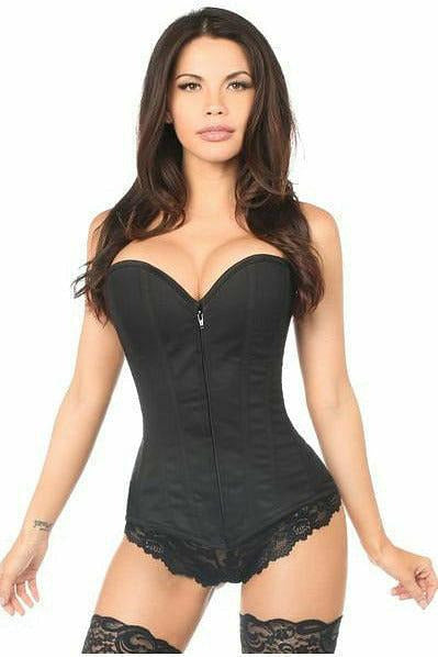 Lavish Black Cotton Overbust Corset.