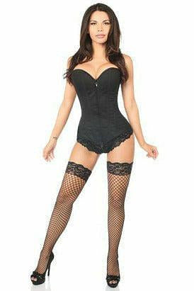 Lavish Black Cotton Overbust Corset.