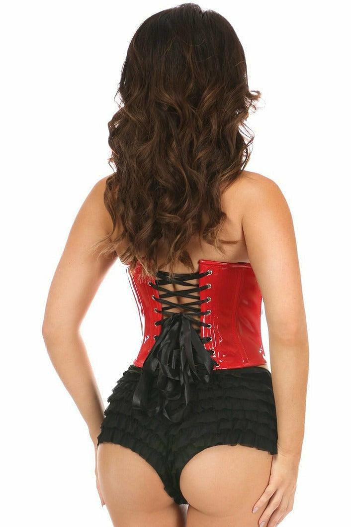 Lavish Red Patent PVC Underwire Bustier.