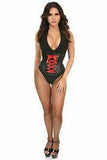 Lavish Wet Look Faux Leather Lace-Up Under Bust Corset-Daisy Corsets