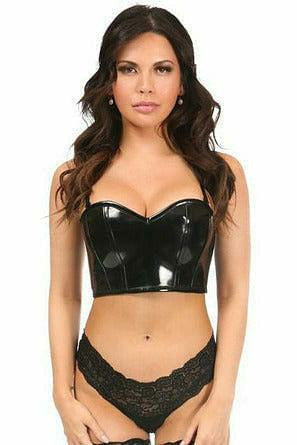 Lavish Black Patent Short Bustier.