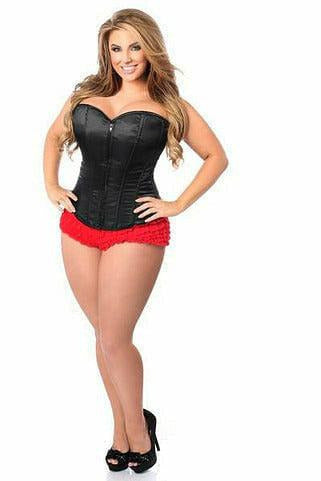 Lavish Black Sweetheart Front Zipper Corset.