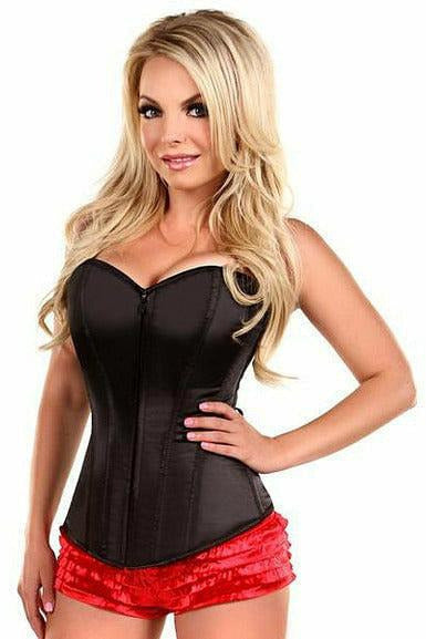 Lavish Black Sweetheart Front Zipper Corset.