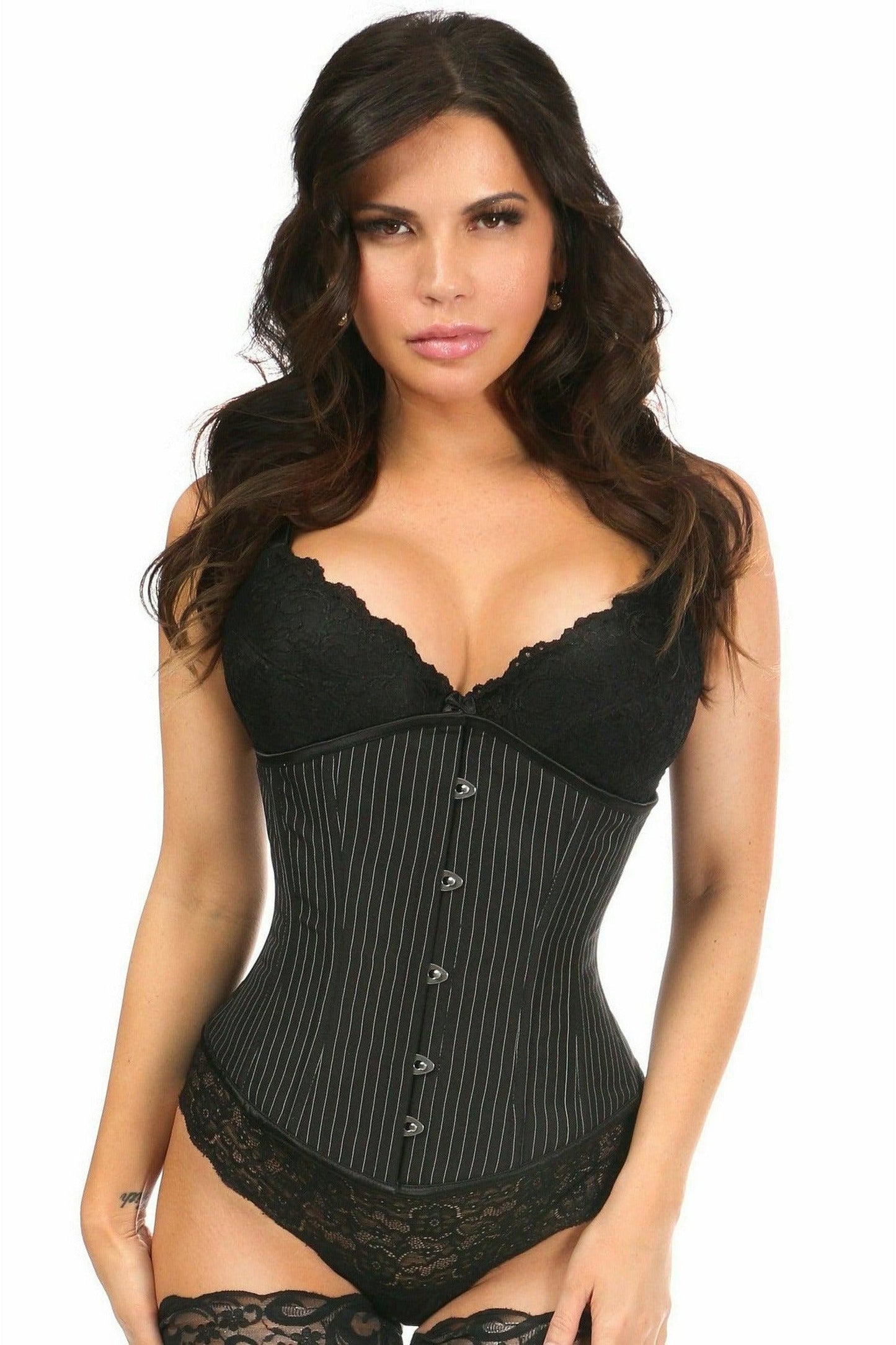 Lavish Pinstripe Underbust Corset.