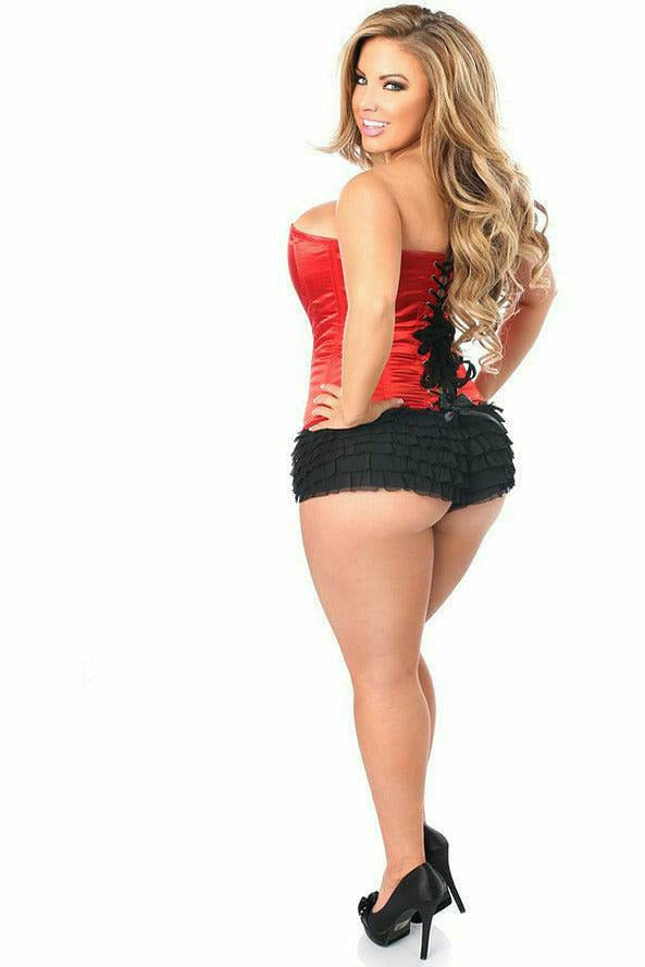 Lavish Red Sweetheart Front Zipper Corset.