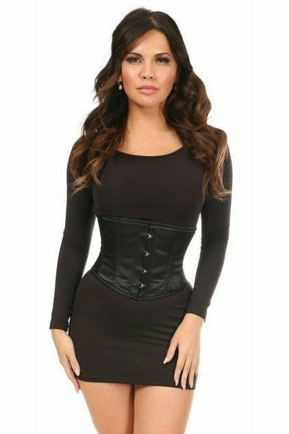 Lavish Black Satin Mini Cincher.