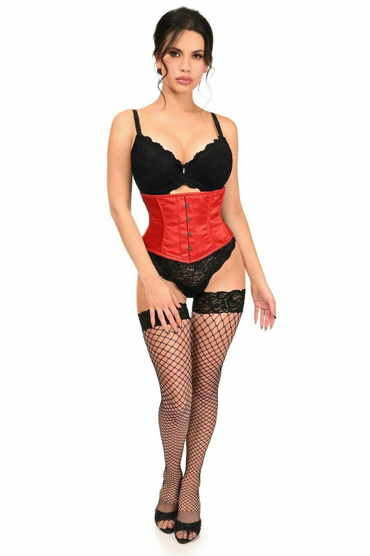Lavish Red Satin Mini Cincher.