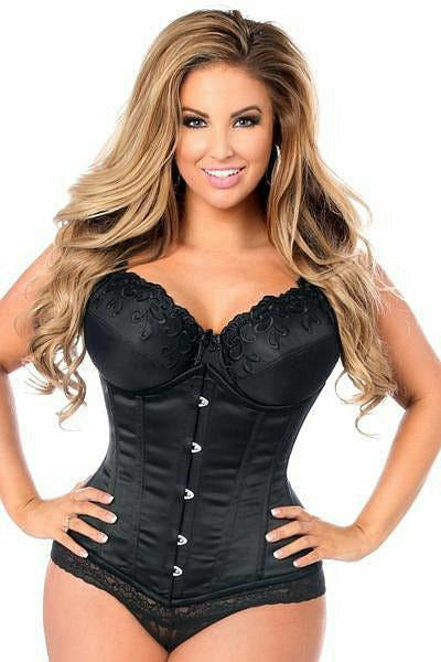 Lavish Black Satin Underbust Corset.