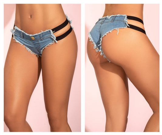 Mapale Micro Mini Shorts Color Blue Chambray-Mapale