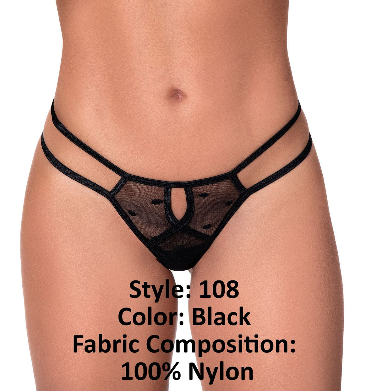 Mapale Strappy Panty Color Black-Mapale