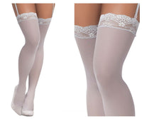 Mapale Mesh Thigh High Stockings Color Shoreline Gray-Mapale