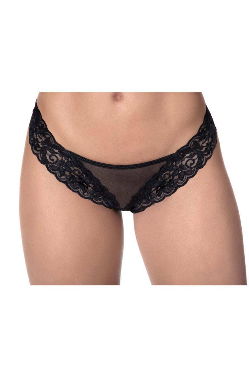 Mapale Lace and Mesh Panty Color Black-Mapale