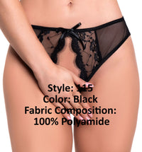 Mapale Crotchless Panty Color Black-Mapale