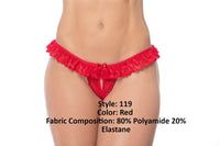 Mapale Lace Peek-A-Boo Panty Color Red-Mapale