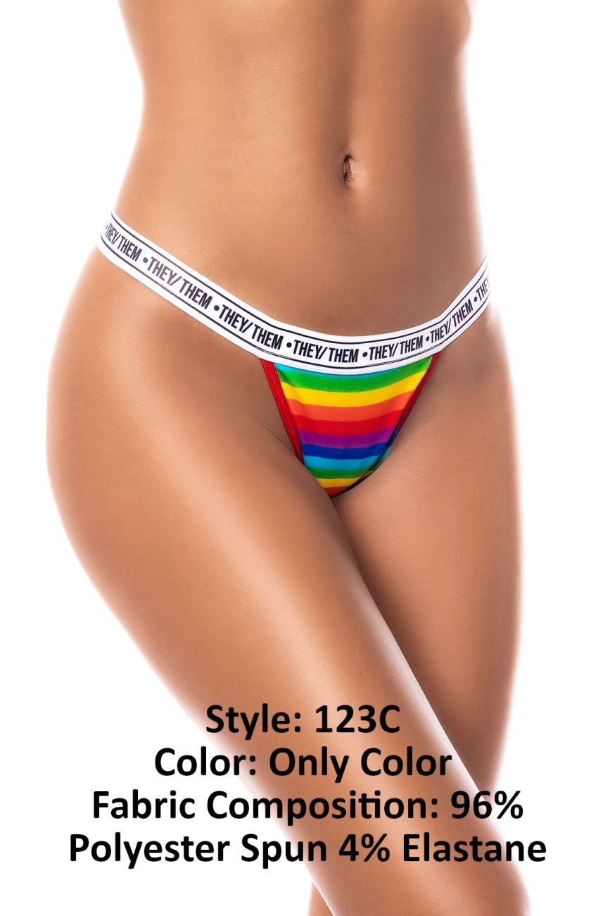 Mapale C Rainbow Thong Color As Shown-Mapale