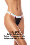 Mapale B Lace Thong Rainbow Color As Shown-Mapale
