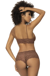Mapale Panty and Top Lace Set Color Cocoa-Mapale