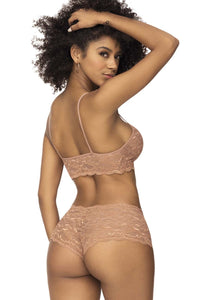 Mapale Panty and Top Lace Set Color Taupe-Mapale
