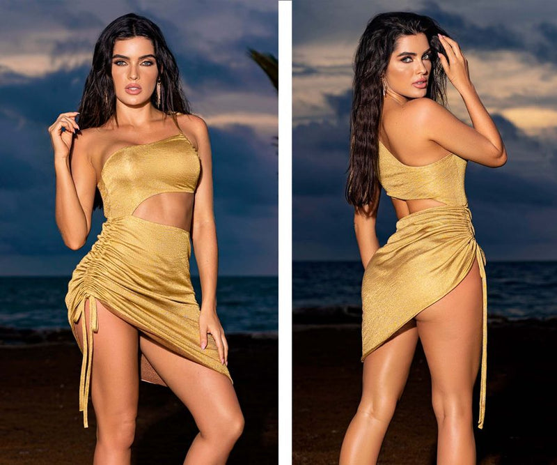 Mapale Dress Color Shimmery Gold-Mapale