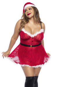 Mapale Curvy Size Costume Mrs Claus Color As Shown-Mapale