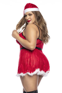 Mapale Curvy Size Costume Mrs Claus Color As Shown-Mapale