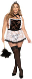 Mapale Curvy Size Costume Outfit French Maid Color As Shown-Mapale
