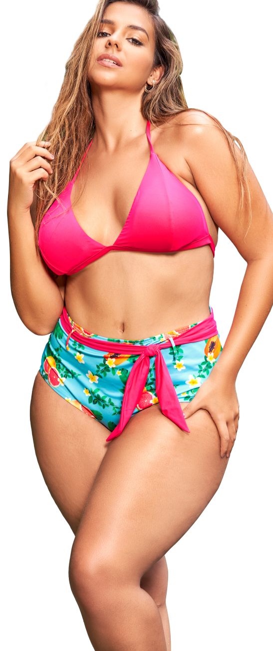 Mapale Curvy Size Two Piece Swimsuit Color Printed-Mapale