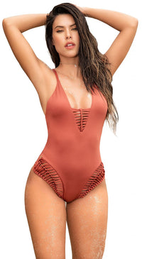 Mapale One Piece Swimsuit Color Terracotta-Mapale