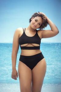 Mapale Curvy Size Two Piece Swimsuit Color Black-Mapale