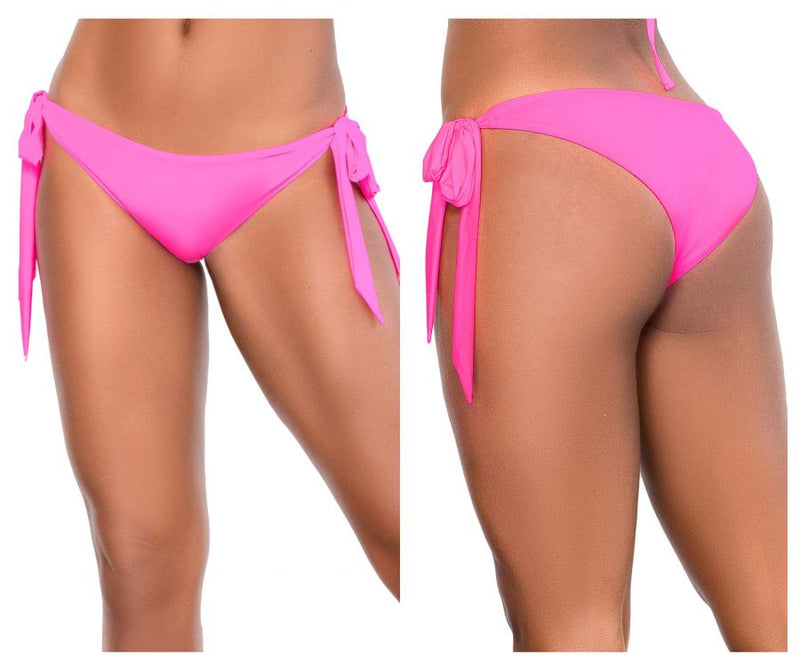 Mapale Side Tie Bottom Color Hot Pink-Mapale
