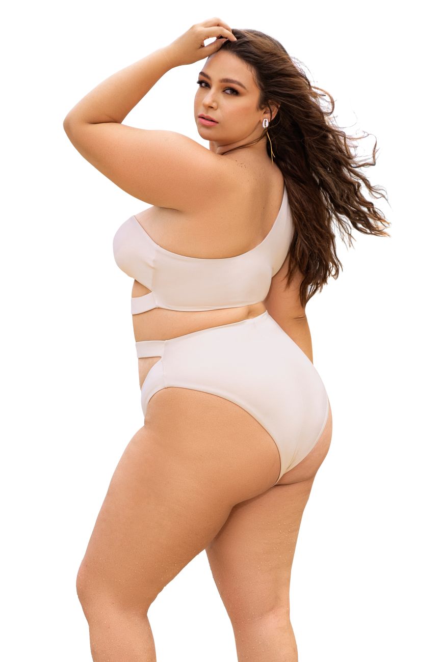 Mapale Curvy Size Two Piece Swimsuit Color Shimmery Ivory-Mapale